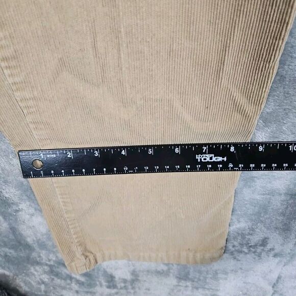 Lands' End Mens Traditional 38 Long 5 Pocket Corduroy Pants beige tapered - Picture 4 of 11